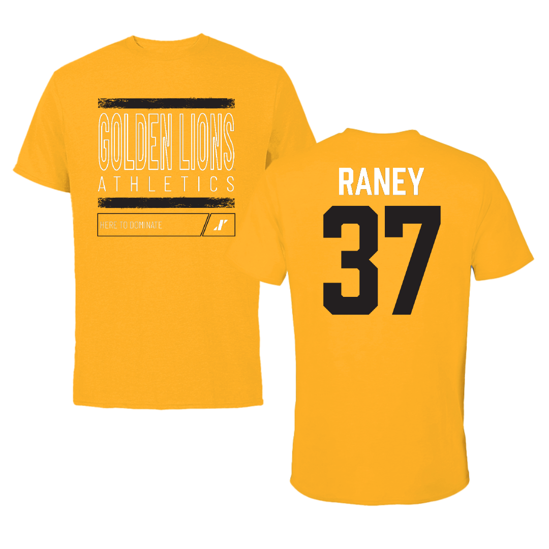 University of Arkansas-Pine Bluff Softball Gold Dominate Performance Tee - #37 LeeAnn Raney