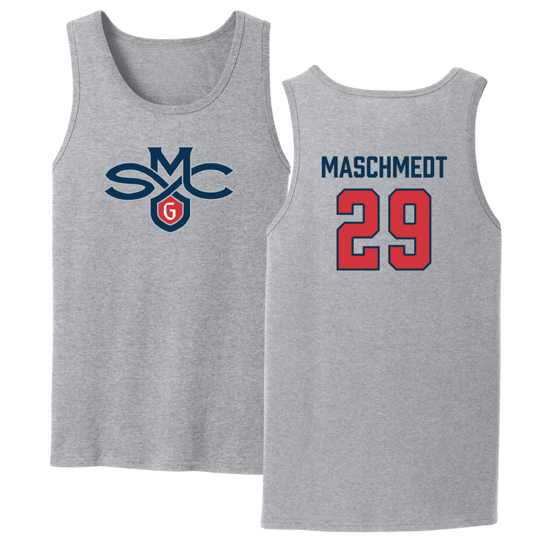 Saint Mary's College of California Soccer Sport Gray Tank Top - #29 Will Maschmedt