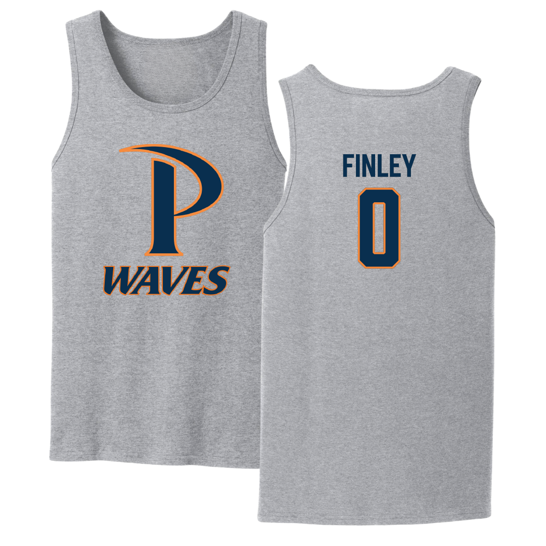Pepperdine University Basketball Sport Gray Tank Top - #0 Ivory Finley