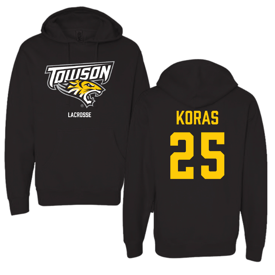 Towson University Lacrosse (W) Black Hoodie - #25 Halley Koras