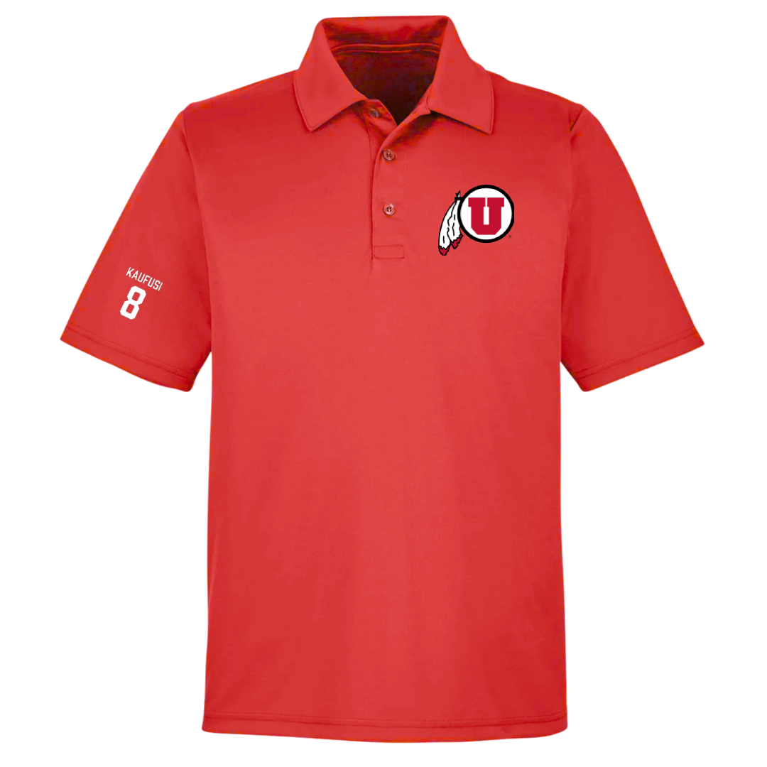 University of Utah Soccer (W) Red Polo - #8 Taliana Kaufusi