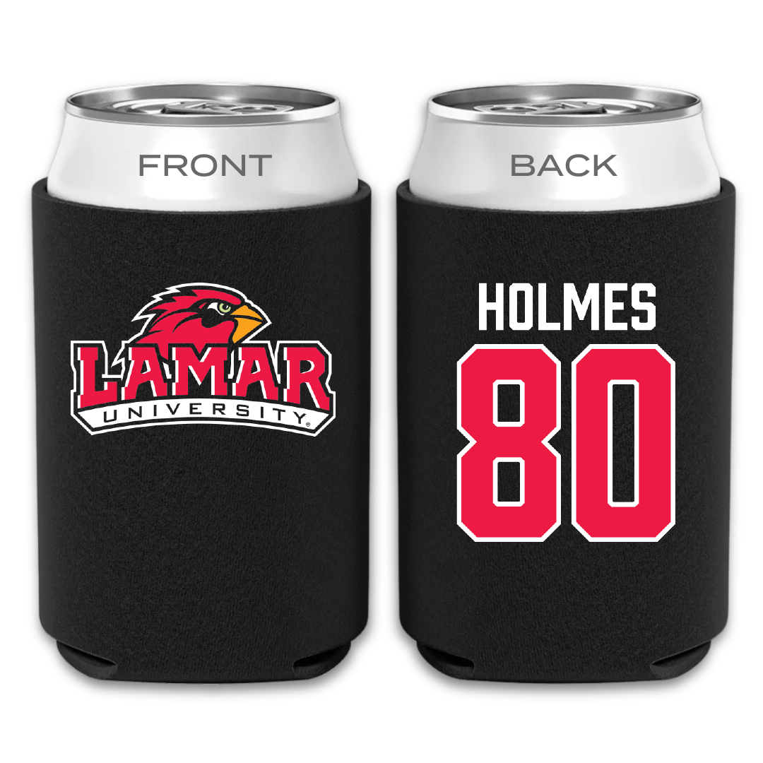 Lamar University Football Black Can Cooler - #80 Carter Holmes