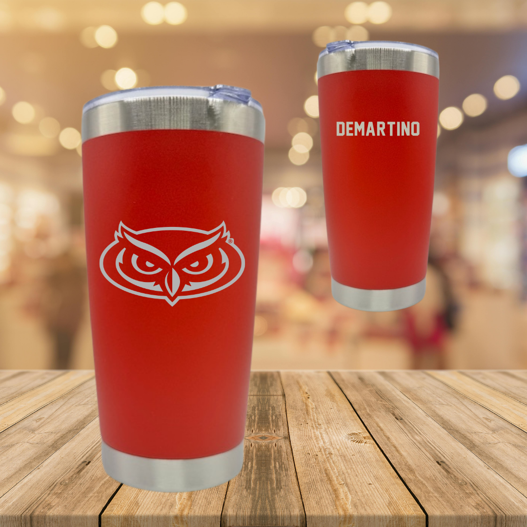 Florida Atlantic University Cheer Red Stainless Steel Tumbler - Laura DeMartino