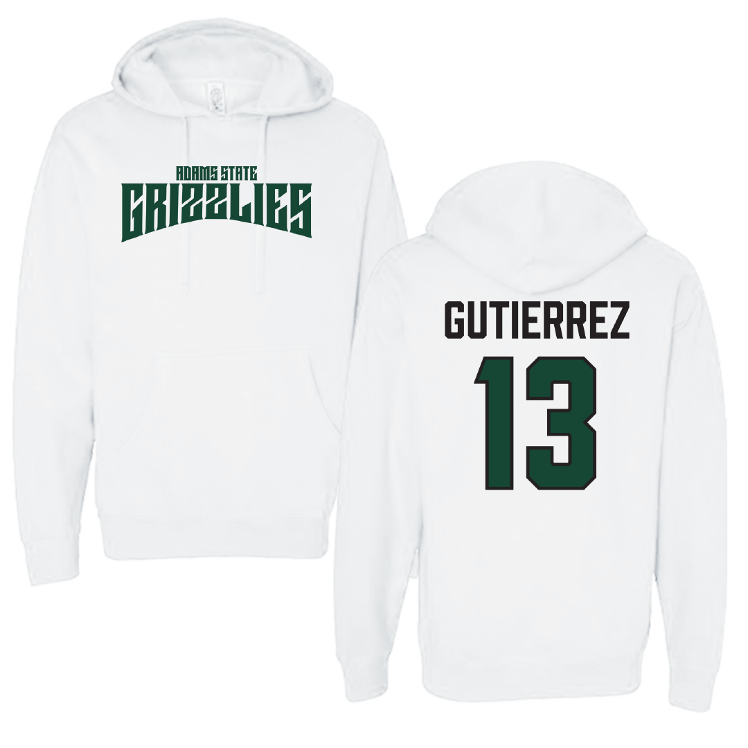 Adams State University Football White Classic Hoodie - #13 Xavier Gutierrez