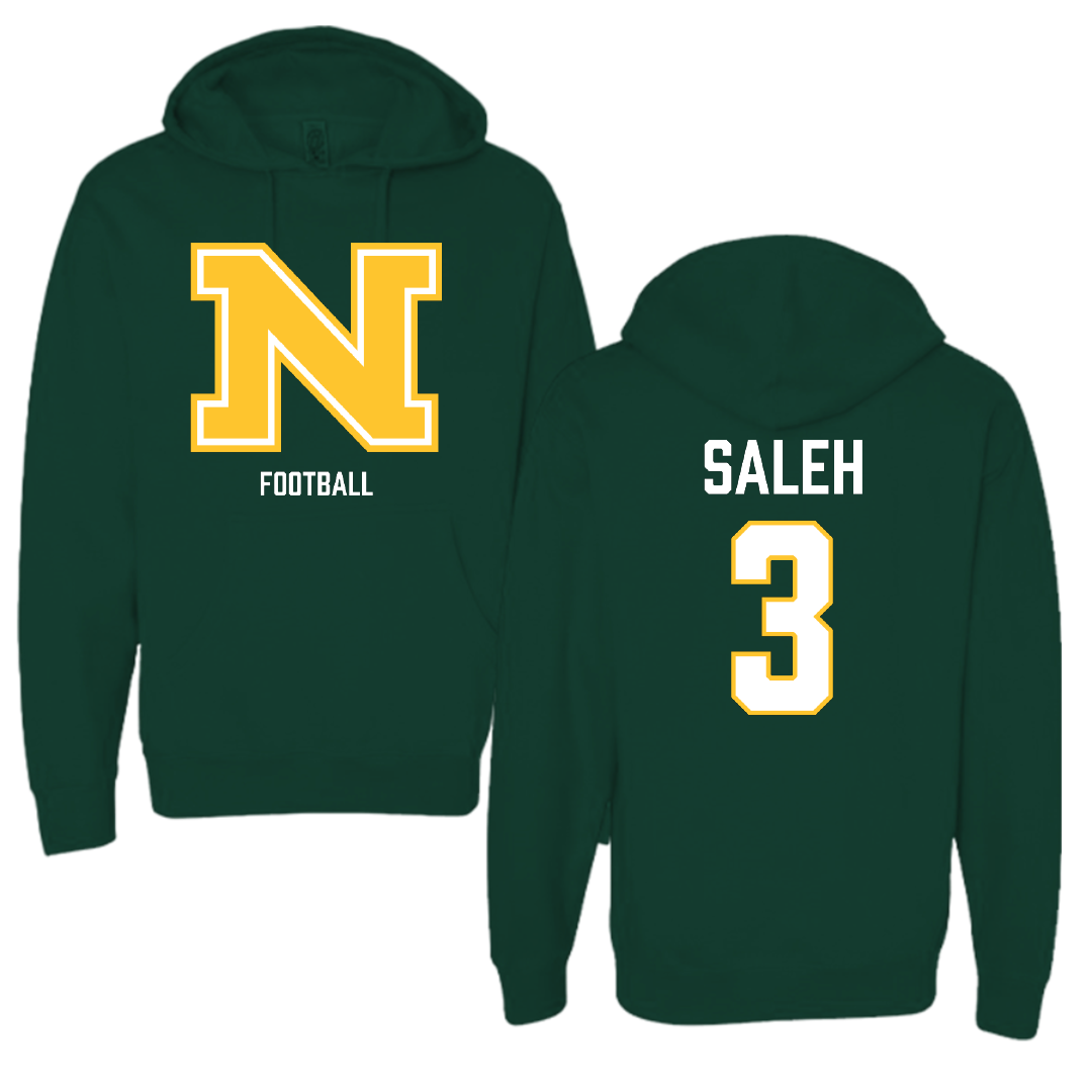 Northern Michigan University Football Forest Green Hoodie - #3 Adam Saleh