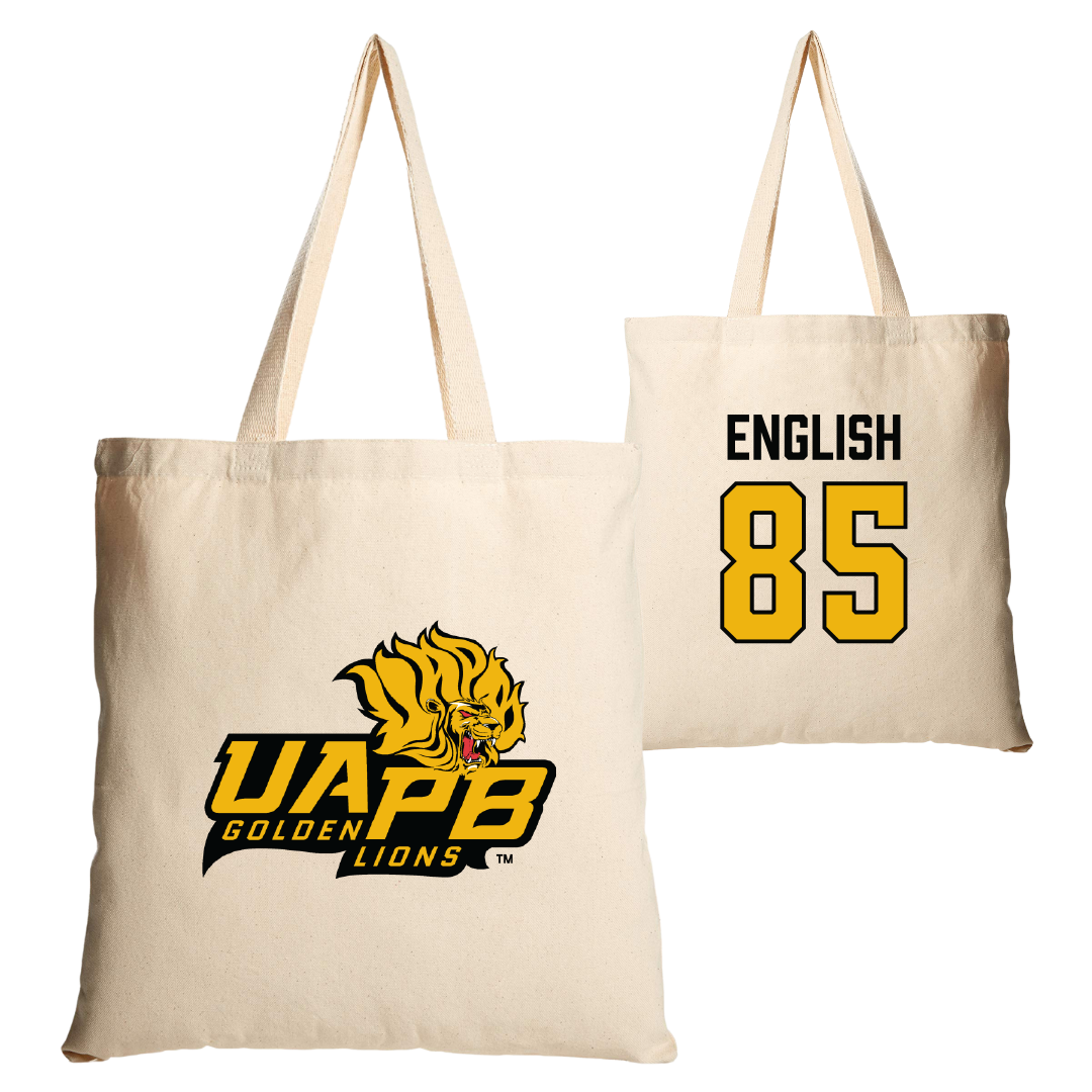University of Arkansas-Pine Bluff Football Tan Canvas Tote Bag - #85 Kevin English
