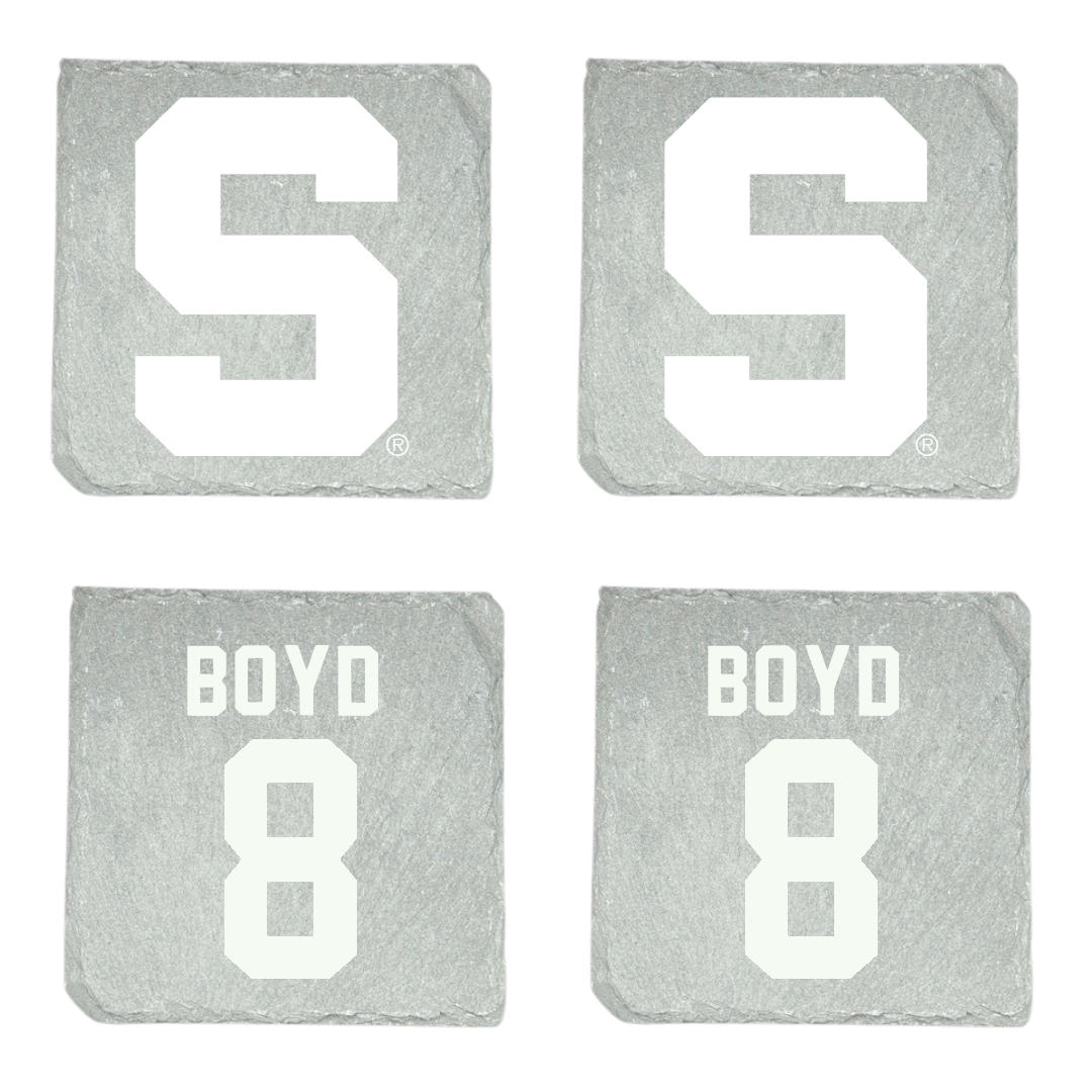 Michigan State University Football Stone Coaster (4 Pack)  - #8 Evan Boyd