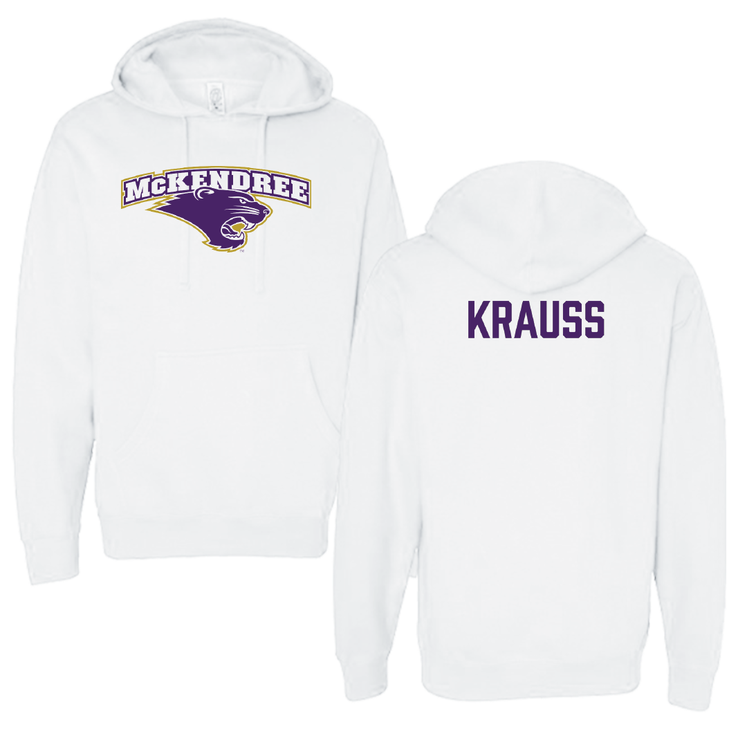 McKendree University Wrestling White Hoodie - Lydia Krauss