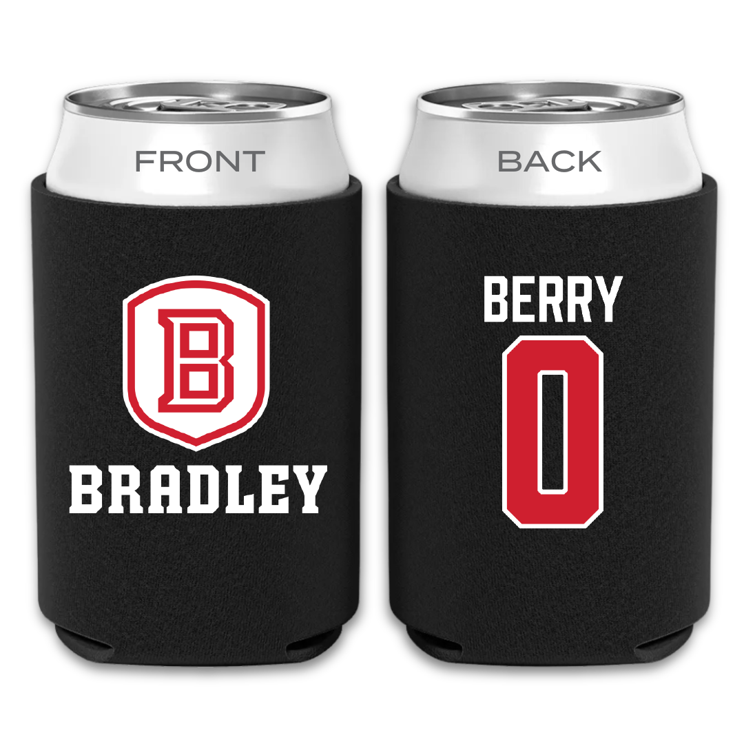 Bradley University Soccer Black Can Cooler - #0 Drew Berry