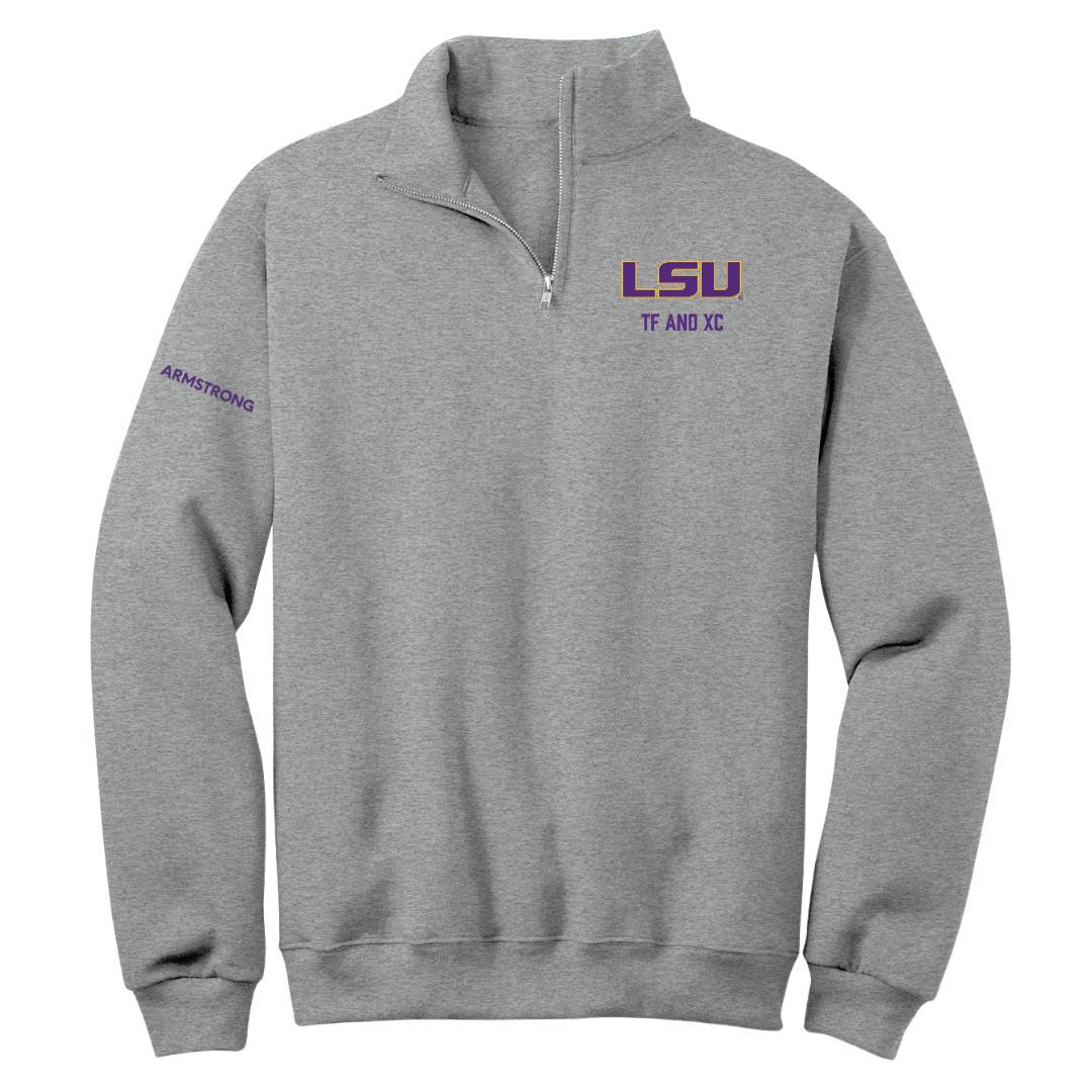 Louisiana State University TF and XC Sport Gray Quarter-Zip - Alia Armstrong