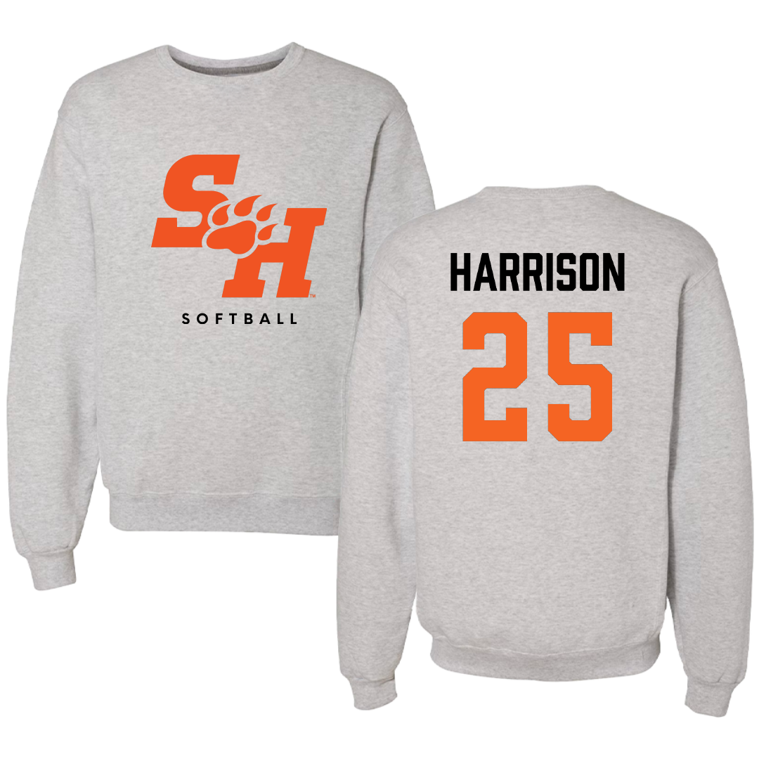 Sam Houston State University Softball Gray Crewneck - #25 Roni Harrison