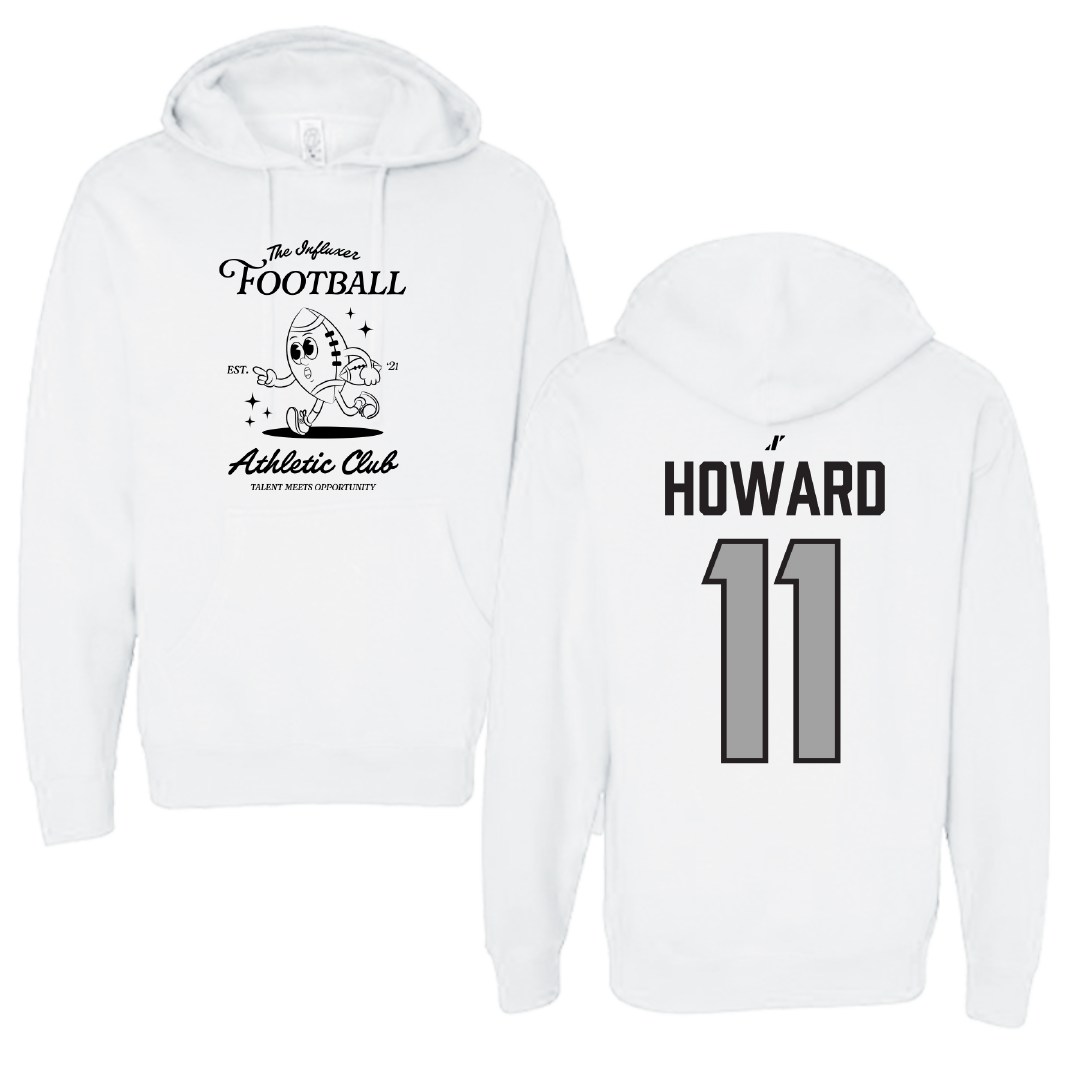 Football White Influxer Athletic Club Hoodie - #11 Blake Howard