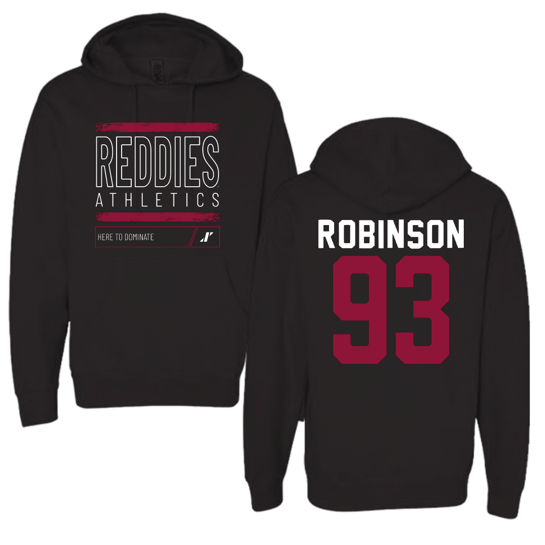 Henderson State University Football Black Dominate Hoodie - #93 Shaq'ke Robinson