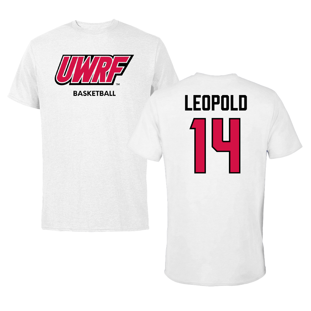 University of Wisconsin-River Falls Basketball (W) White Block Tee - #14 Savannah Leopold