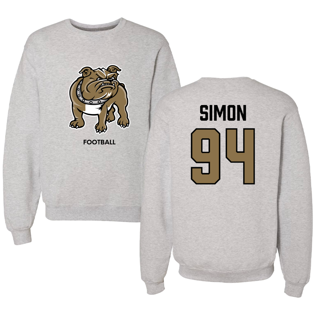 Bryant University Football Light Gray Crewneck - #94 Jailynn Simon