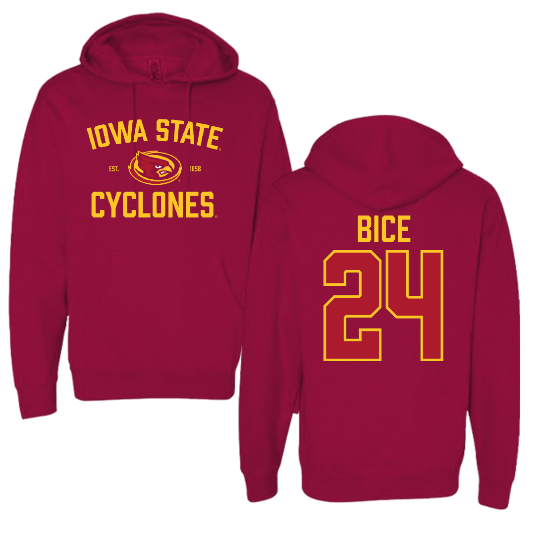 Iowa State University Soccer Cardinal General Hoodie - #24 Jocelyn Bice