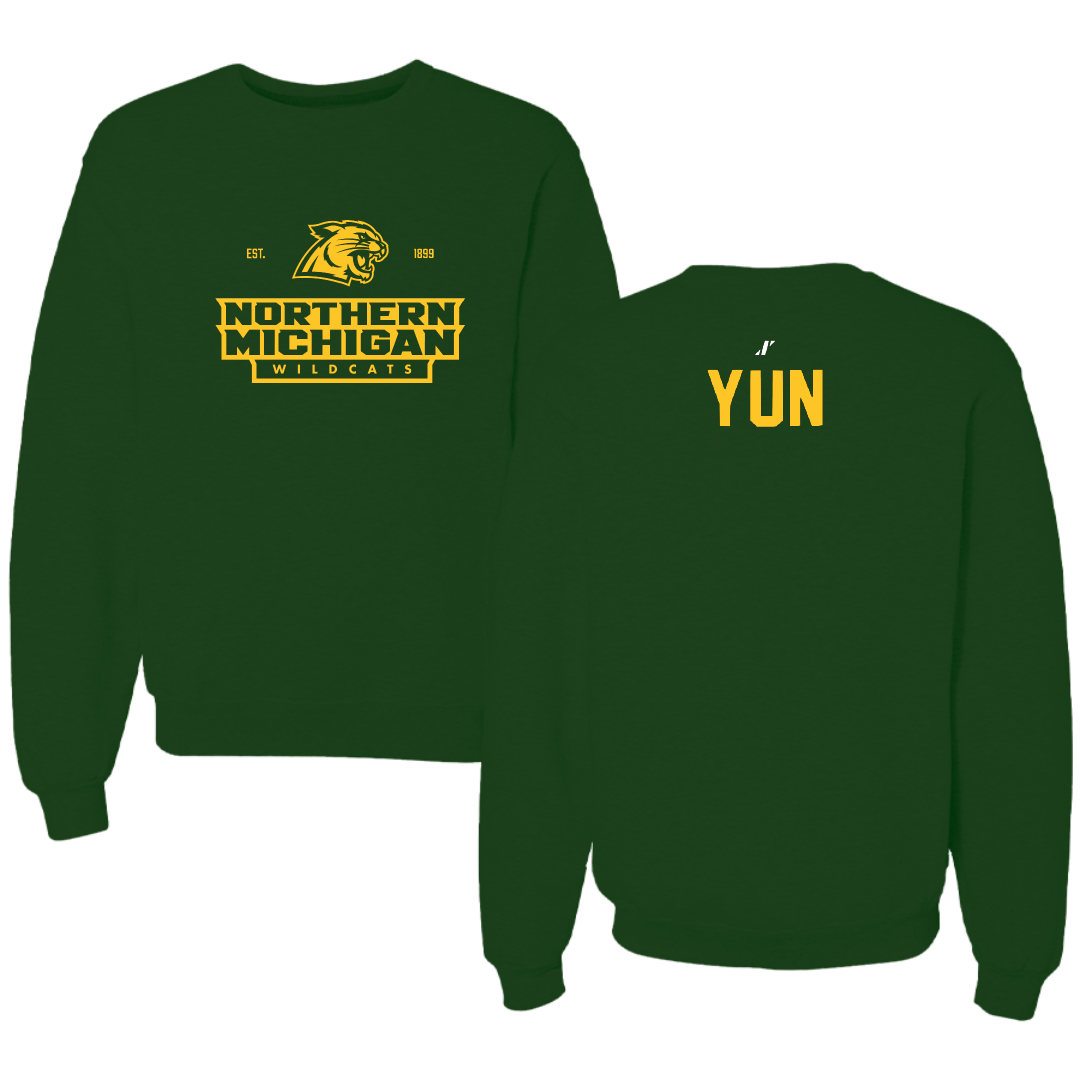 Northern Michigan University Golf Forest Green General Crewneck - Eric Yun