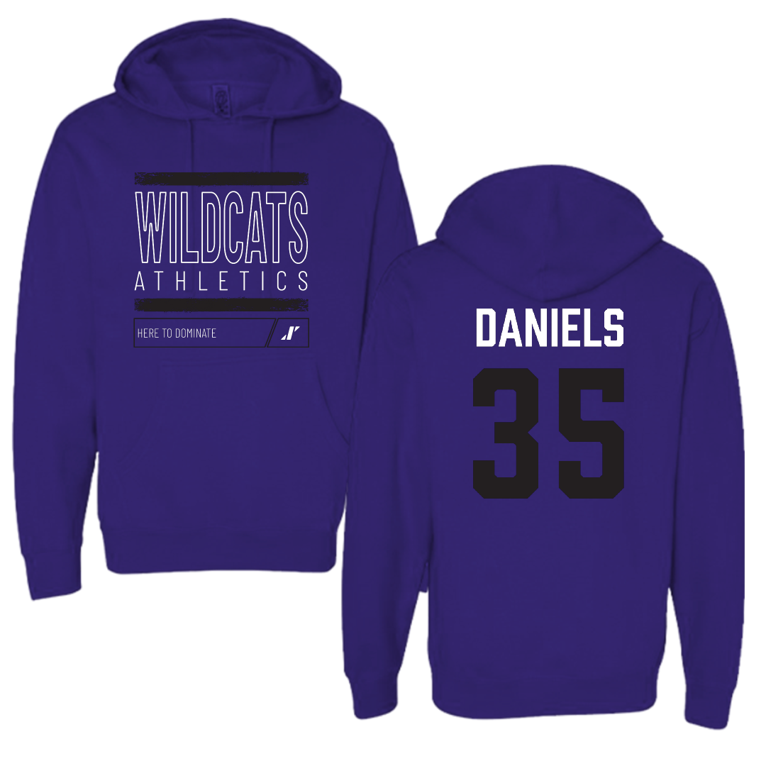 Weber State University Football Purple Dominate Hoodie - #35 Rishi Daniels