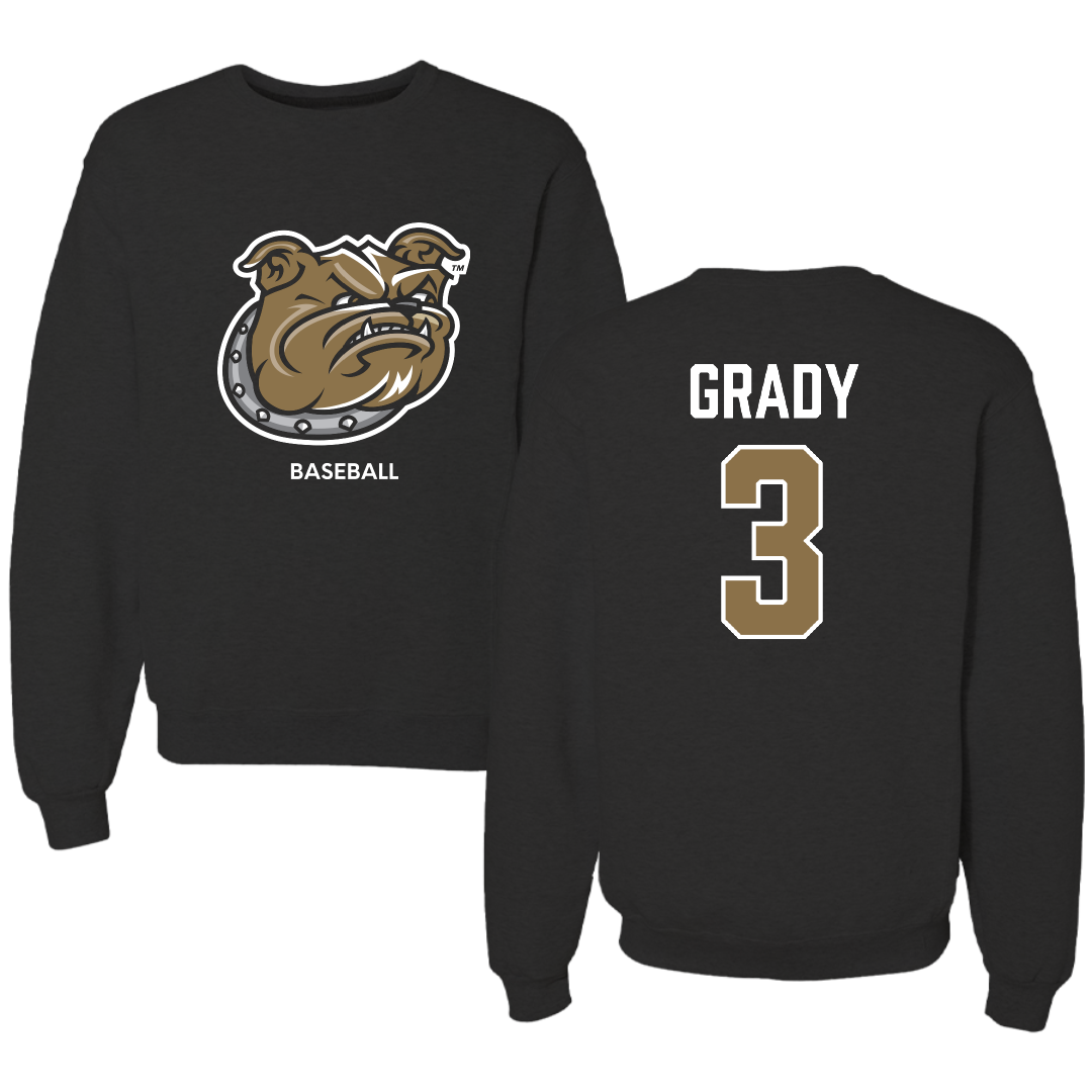 Bryant University Baseball Black Crewneck - #3 Shea Grady
