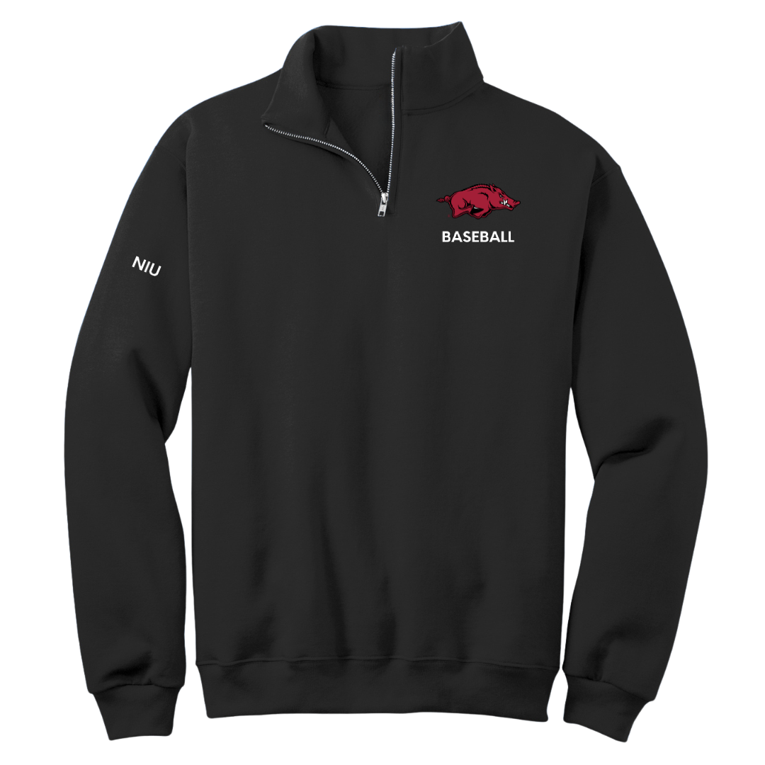 University of Arkansas Baseball Black Quarter-Zip - Maika Niu