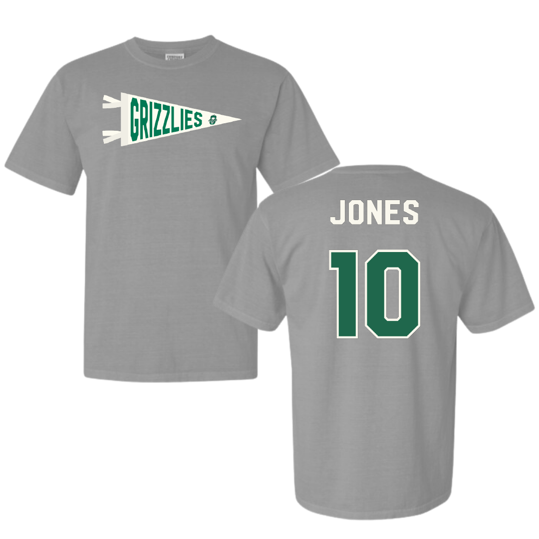Adams State University Football Light Gray Pennant Comfort Colors Tee - #10 Hayden Jones