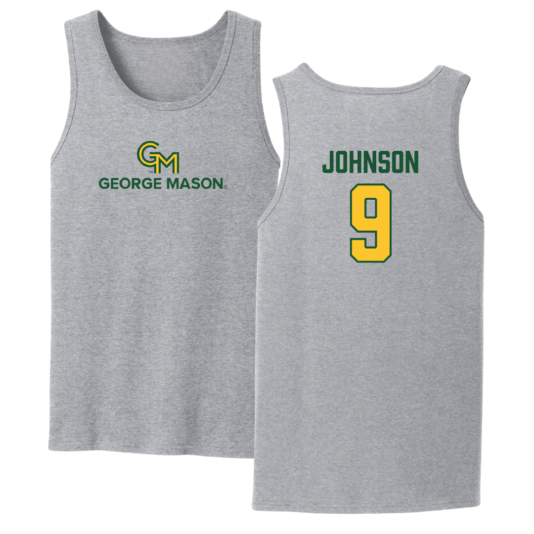 George Mason University Basketball Sport Gray Tank Top - #9 Kam Johnson