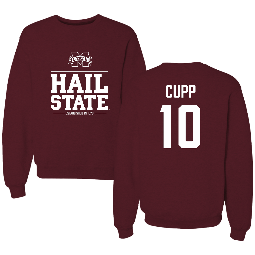 Mississippi State University Baseball Maroon General Crewneck - #10 Dylan Cupp