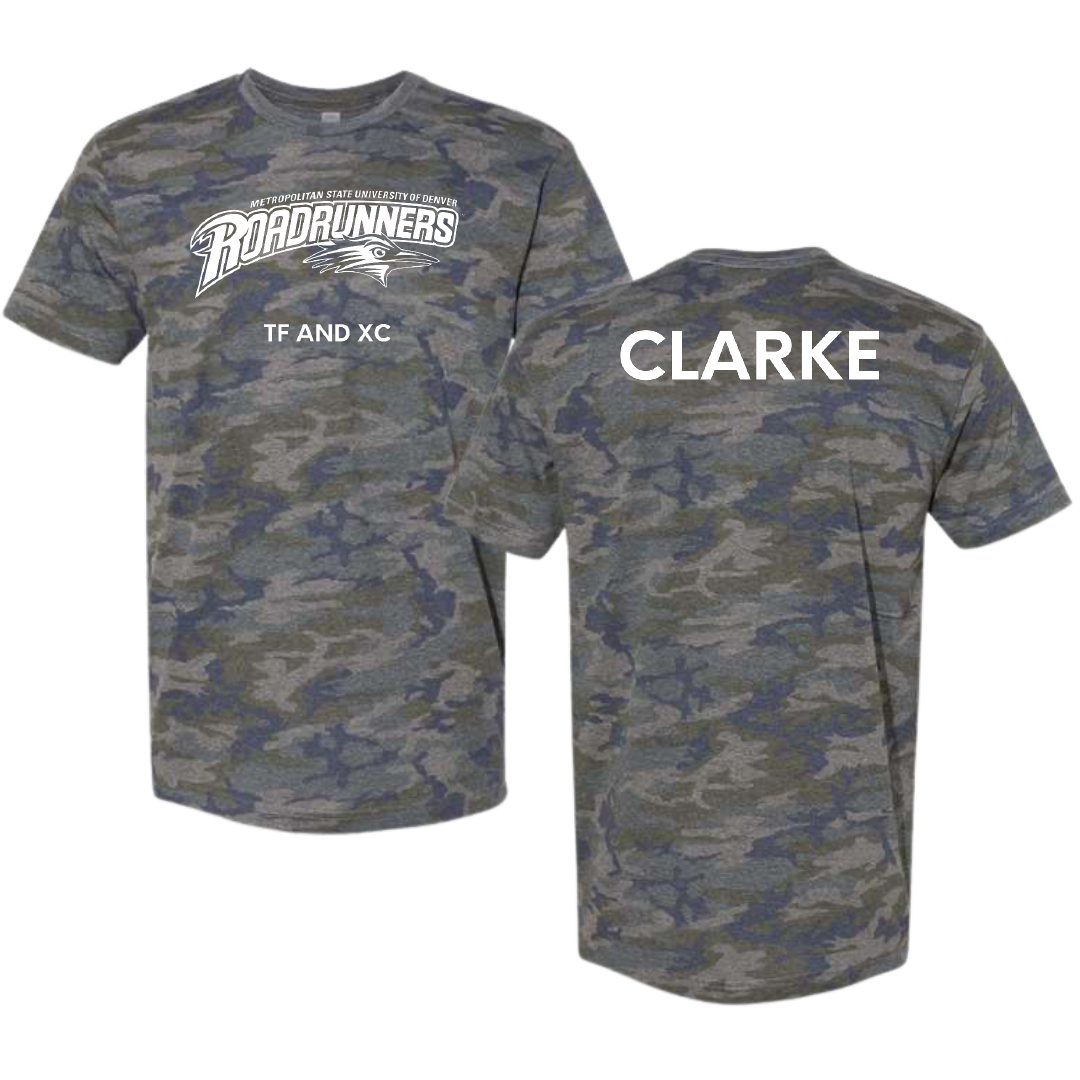 Metropolitan State University of Denver TF and XC Vintage Camo Tee - Owen Clarke