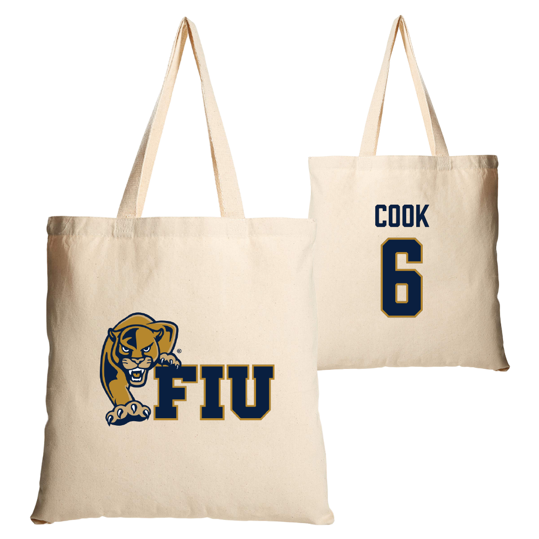 Florida International University Volleyball Tan Canvas Tote Bag - #6 Savannah Cook