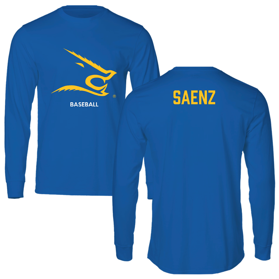 Texas A&M University-Kingsville Baseball Blue Performance Long Sleeve - Derek Saenz