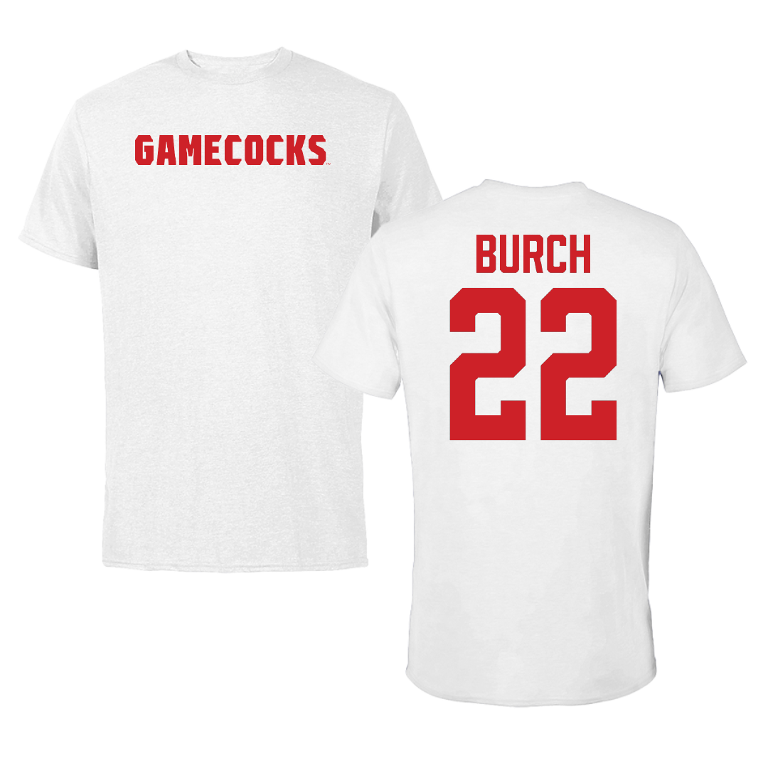 Jacksonville State University Soccer White Tee - #22 Reese Burch