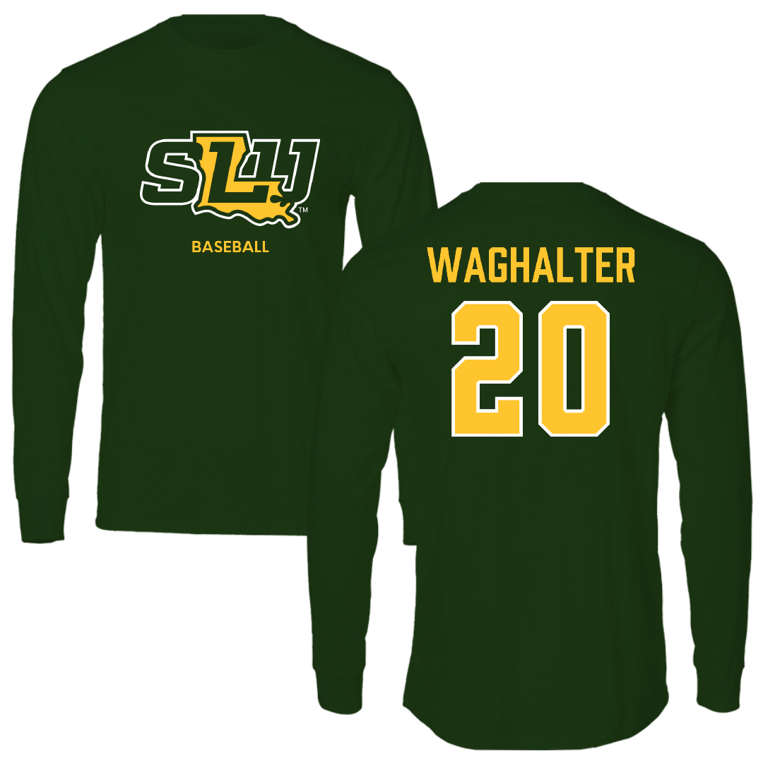 Southeastern Louisiana University Baseball Forest Green Long Sleeve - #20 Harris Waghalter