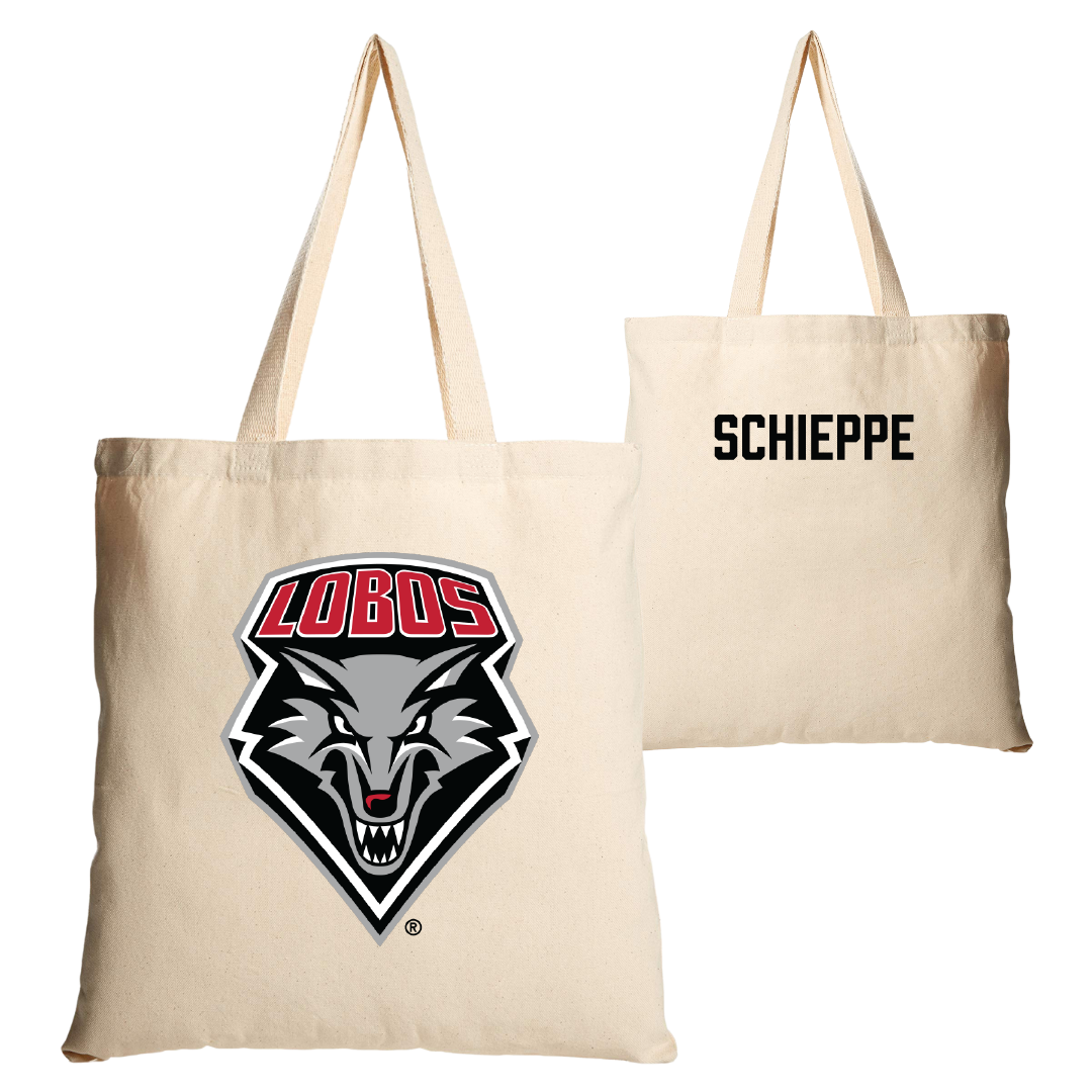 University of New Mexico TF and XC Tan Canvas Tote Bag - Peyton Schieppe