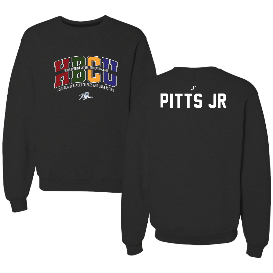Jackson State University TF and XC Black HBCU Crewneck - Sedgwrick Pitts Jr