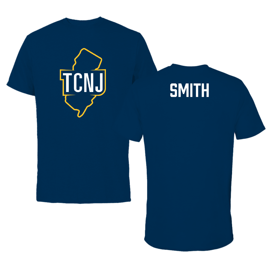 The College of New Jersey TF and XC Navy State Performance Tee - Tyler Smith
