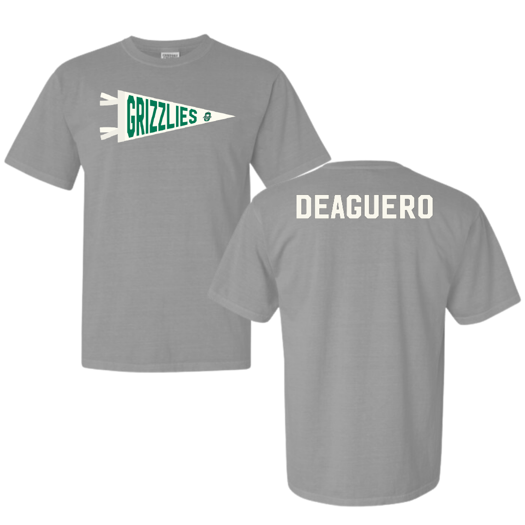 Adams State University Wrestling Light Gray Pennant Comfort Colors Tee - Levi Deaguero