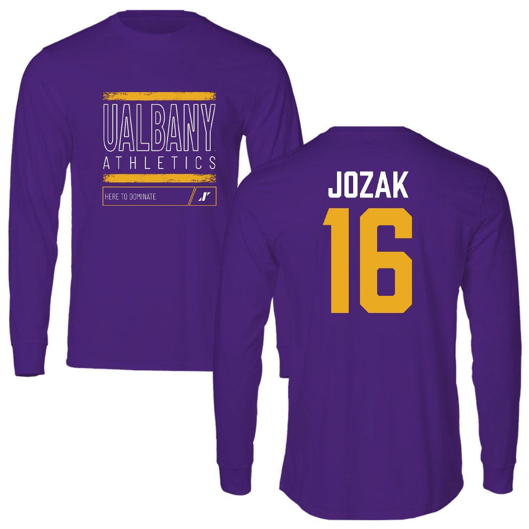 University at Albany Soccer Purple Dominate Long Sleeve - #16 Emily Jozak