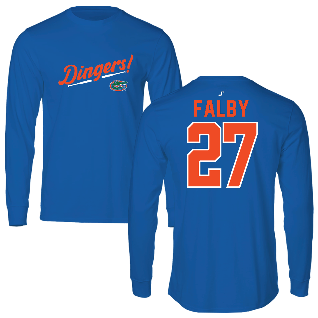 University of Florida Softball Blue Dingers Long Sleeve - #27 Kendra Falby