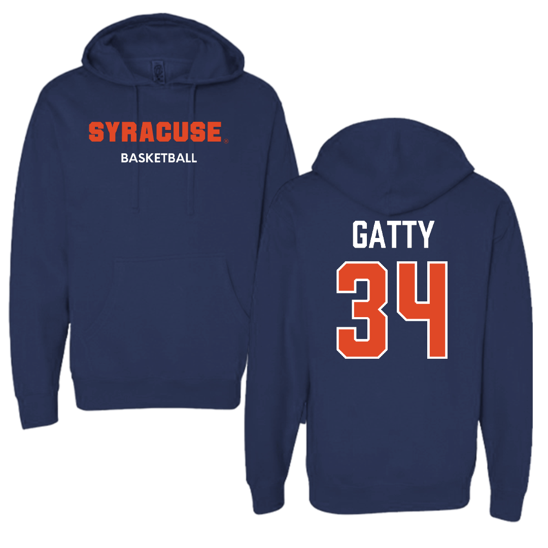 Syracuse University Basketball (M) Navy Hoodie - #34 Christopher Gatty