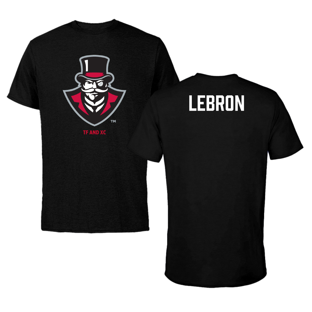 Austin Peay State University TF and XC Black Performance Tee - Richie Lebron