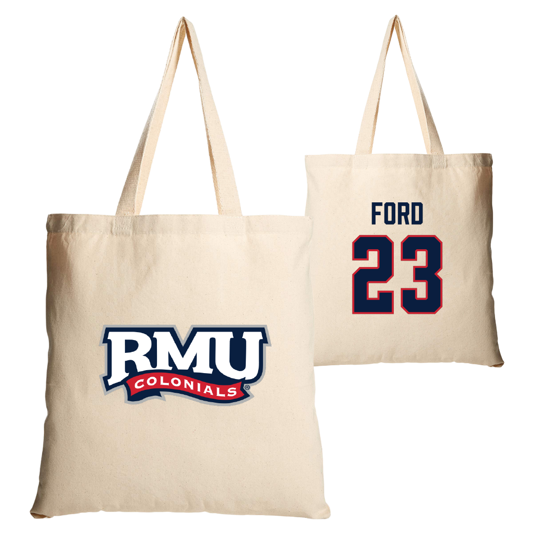 Robert Morris University Basketball Tan Canvas Tote Bag - #23 Chris Ford