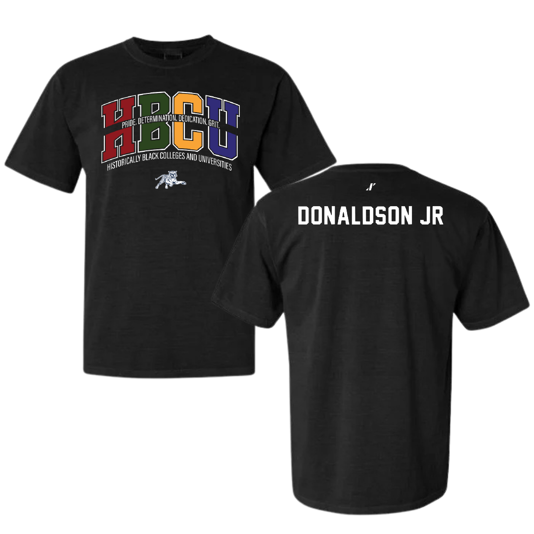 Jackson State University TF and XC Black HBCU Comfort Colors Tee - Ivan Donaldson Jr
