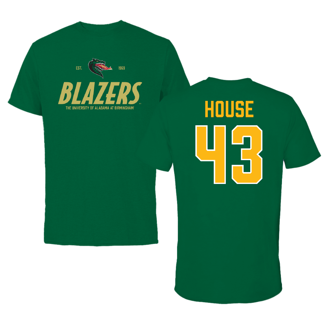 University of Alabama at Birmingham Baseball Green General Tee - #43 Brooks House
