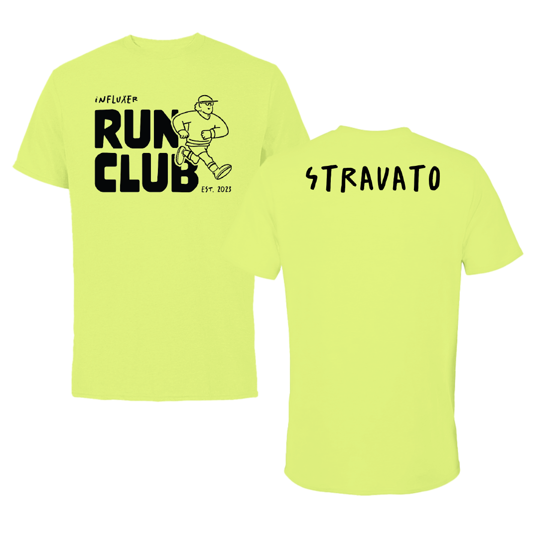 University of Florida TF and XC Safety Yellow Influxer Run Club Performance Tee - Joey Stravato