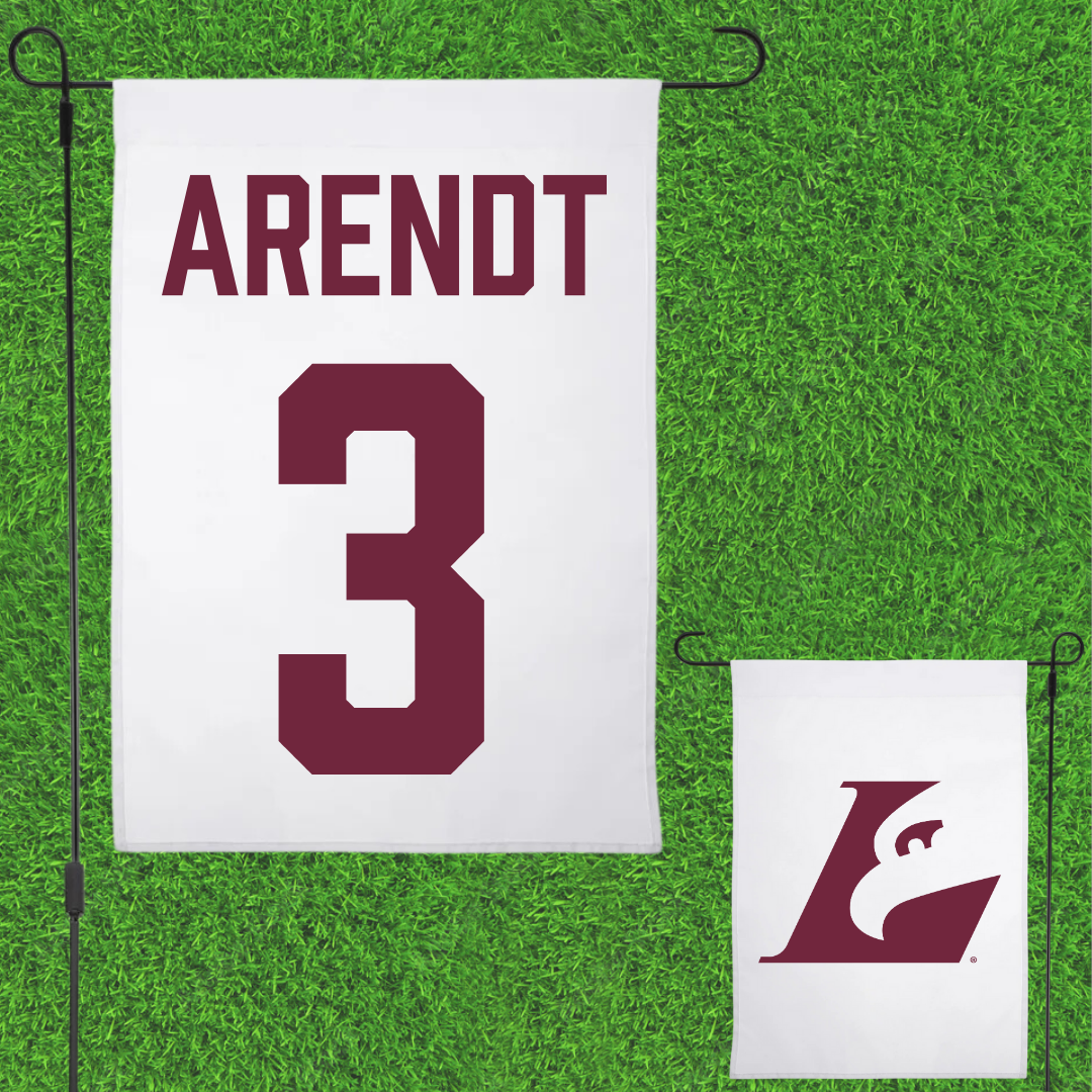 University of Wisconsin-La Crosse Football White Garden Flag - #3 Keaton Arendt