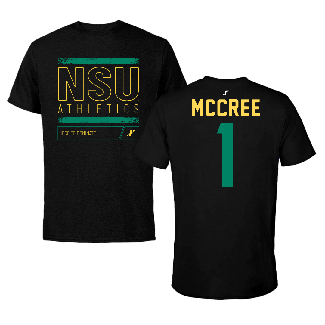Norfolk State University Volleyball Black Dominate Performance Tee - #1 Sydney McCree