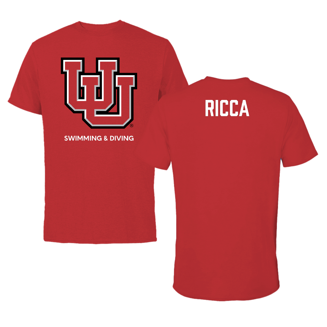 University of Utah Swimming & Diving Red Performance Tee - Chance Ricca