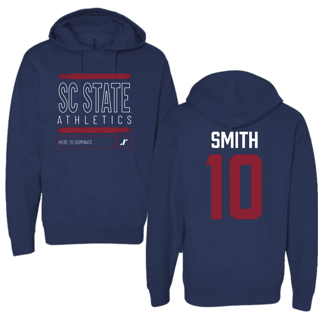 South Carolina State University Football Navy Dominate Hoodie - #10 Tyler Smith