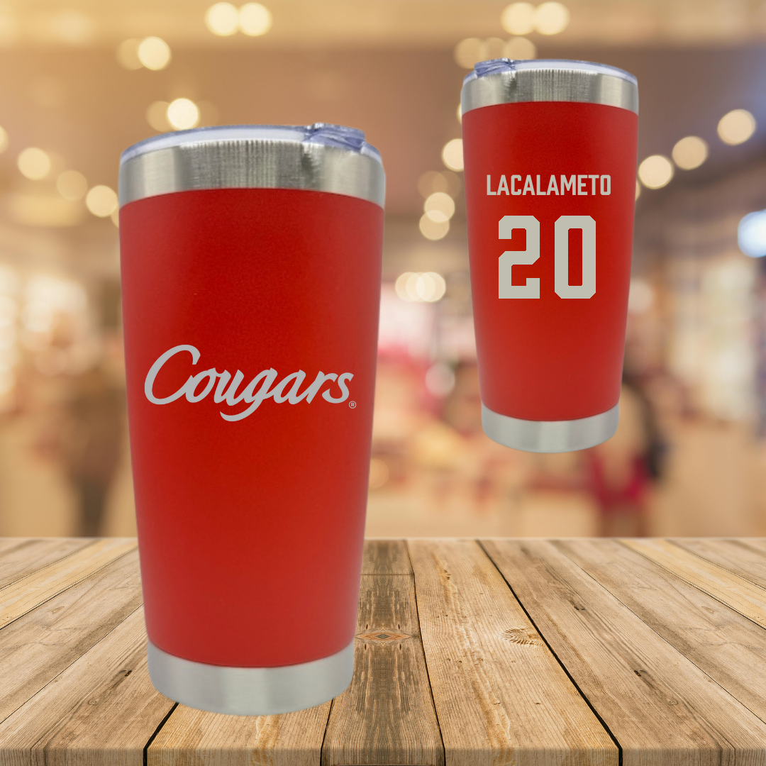 University of Houston Baseball Red Stainless Steel Tumbler - #20 Kyle LaCalameto