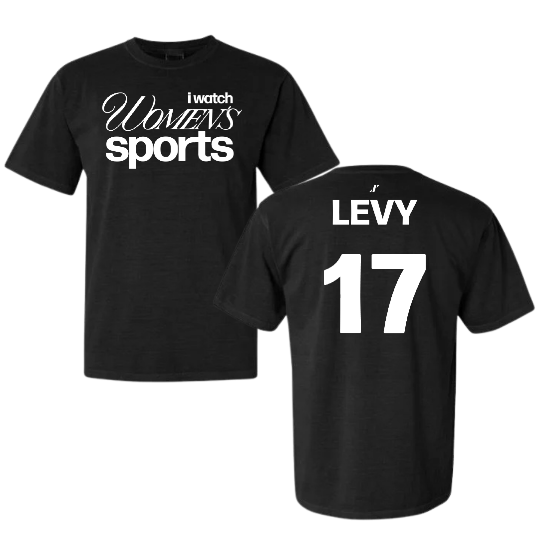 Loyola University-Chicago Soccer Black WHM Comfort Colors Tee - #17 Dylan Levy
